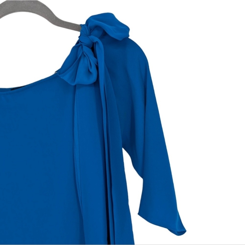 JAYGODFREY One Shoulder Maxi Dress Blue Size 6 - Picture 3 of 6